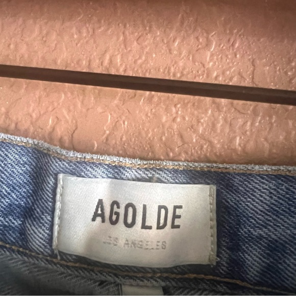 Agolde Distressed Frayed Hem Button Fly Jean Shorts Size 27 - Picture 4 of 8